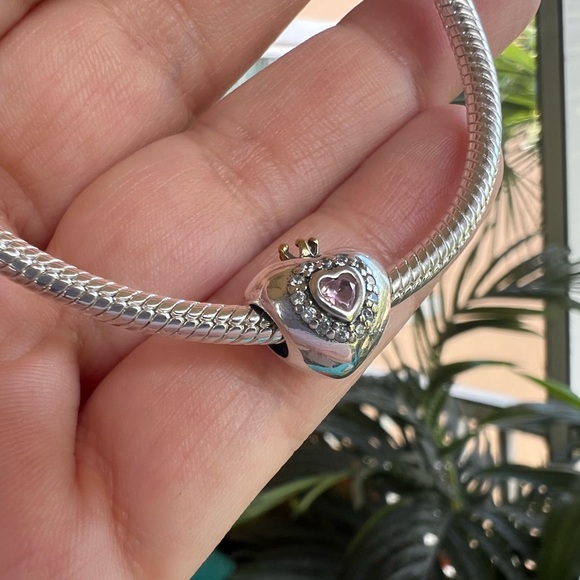 Princess Pink Heart Two-Tone Charm - Picture 7 of 12